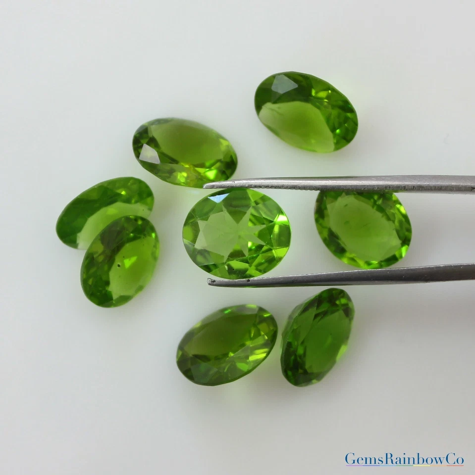 Natural Olive Green Peridot Oval Faceted 10x8 mm to 14x10 mm Loose gemstones - Image 2 of 4