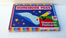 Homework Pass Classroom Postcards 30 Pack 6'' X 4''