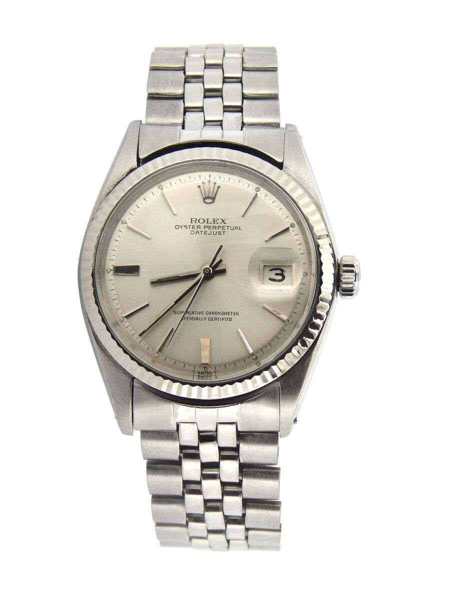 Rolex Datejust 1601 Mens Stainless Steel 18K White Gold Rolex Datejust 1601 Mens Stainless Steel 18K White Gold