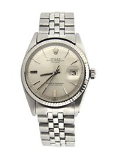 Rolex Datejust 1601 Mens Stainless Steel 18K White Gold Watch with Silver Dial 2