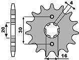 Pignon avant 14 dents chaîne 520 pour moto Cagiva WMX 125/250