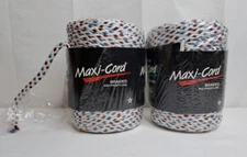 2  Maxi-Cord Braided Macrame Cord  F08 Navajo  Red White Blue  6MM  100 Yards