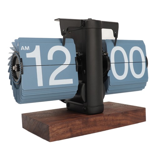 (Blue)Digital Flip Down Clock Retro Automatic Turning Battery Operated Hot New - Picture 14 of 24