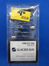 Glacier Bay, 12 pk Roller Shower Hooks, Rust Resistant Chrome 477925