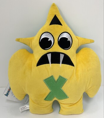 NWT Alphabeasts “Xylox” the Letter X Green & Yellow Plush | eBay