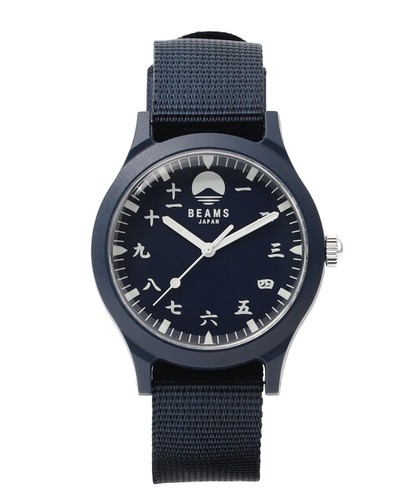 BEAMS Original Watch Kanji Mt Fuji Made In Japan Special Limited Edition NEW - Picture 2 of 11