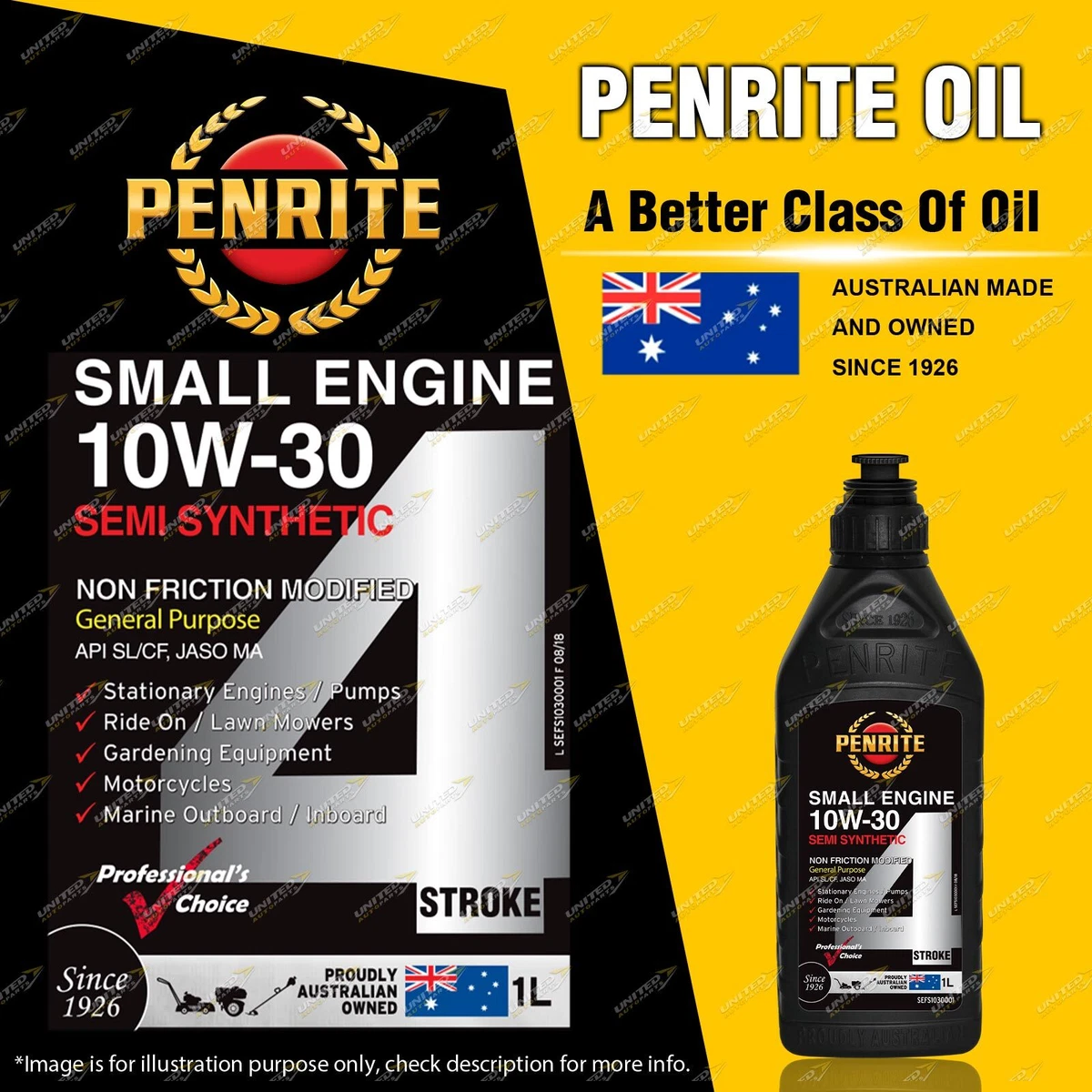 Penrite Small Engine Stroke Engine Oil 10W30, Litre, 47 OFF