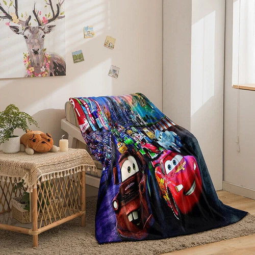 Cars Lightning McQueen coperta in pile lancio divano letto calda morbida coperta flanella - Foto 5 di 10