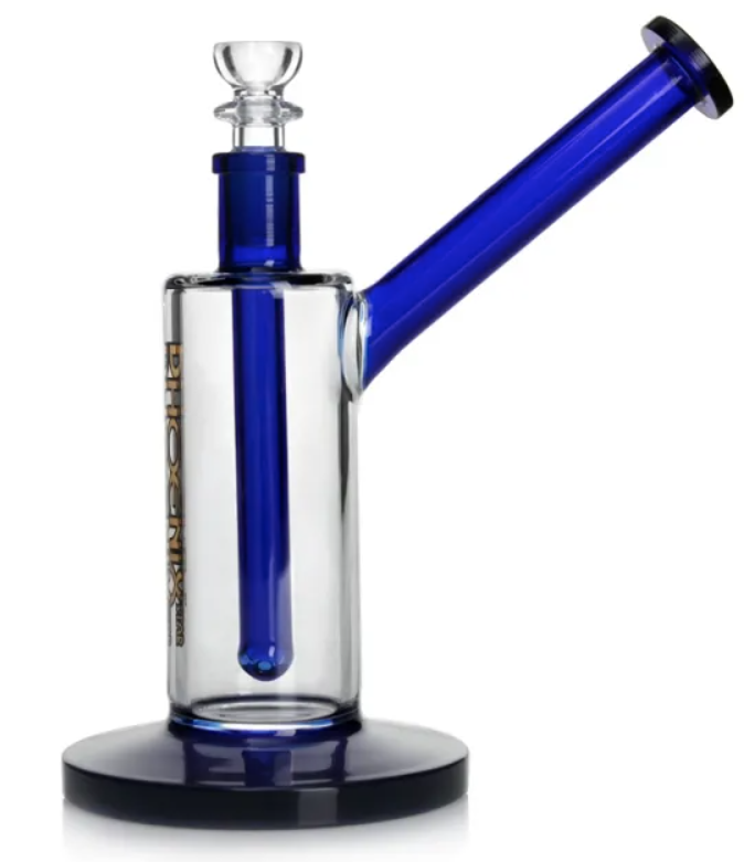Phoenix Star Blue 7" Disc Percolator Water Pipe Hookah Bubbler Bong
