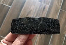 France Luxe Barrette Hair Clip Frosty Black