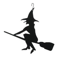 Village Wrought Iron Hos-26 Witch-halloween Silhouette Decoration on sale Village Wrought Iron Hos-26 Witch-halloween Silhouette Decoration on sale