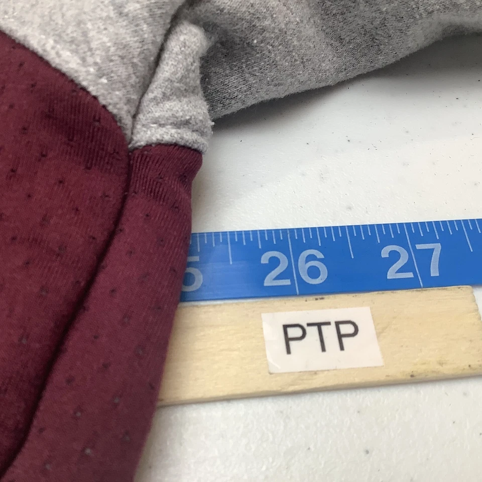 Camiseta deportiva de calentamiento para jugadores Adidas para hombre L gris/borgoña manga larga polar pesado Foto 3 de 4