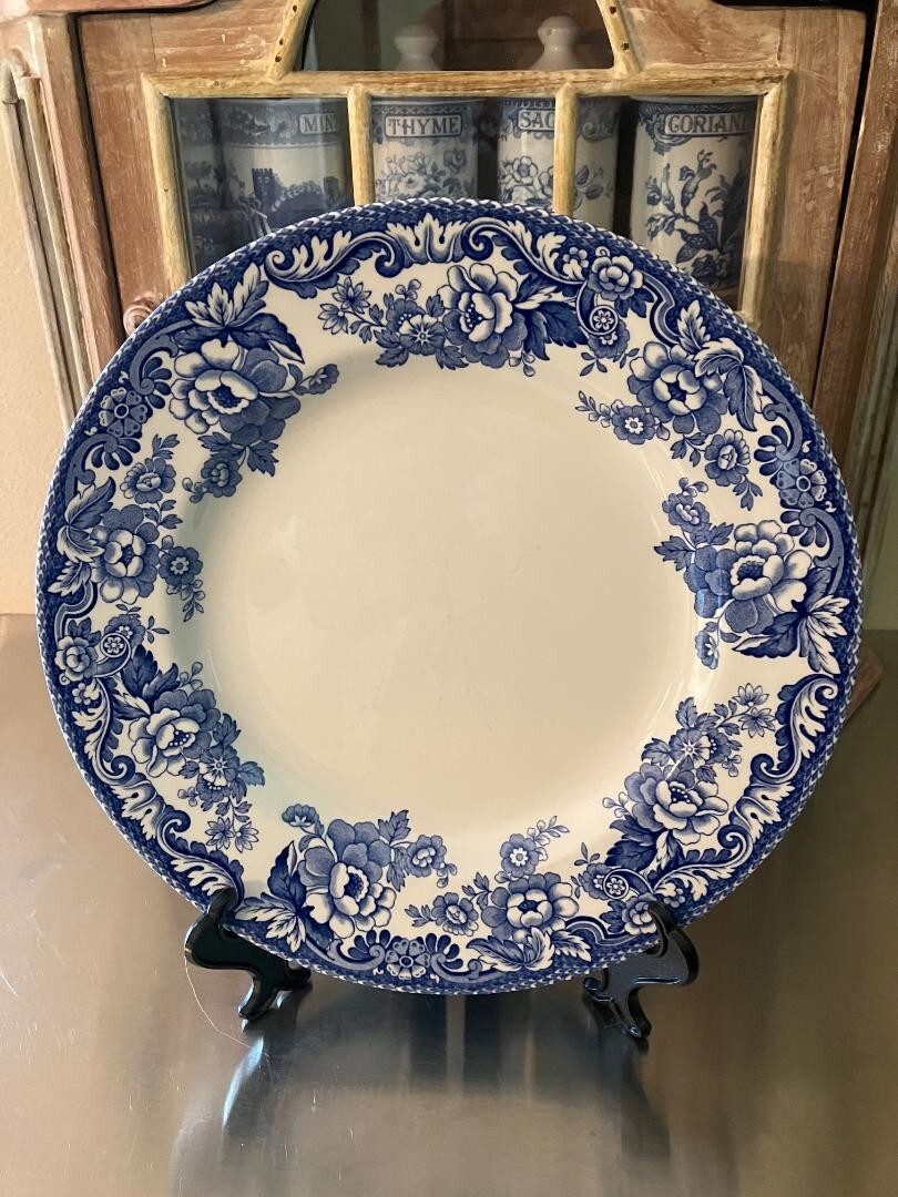 SPODE MADE IN ENGLAND DELAMERE BLUE DINNER PLATE #225