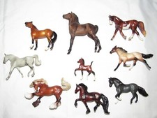 Lot of 9 Assorted Breyer Horses / Ponies Various Sizes Breeds
