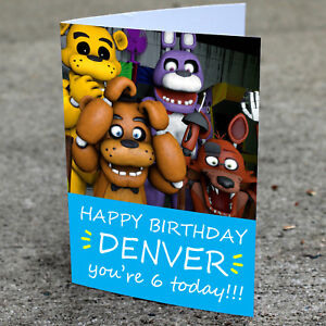 Five Nights at Freddy's Personalised Birthday CardFast Shipping Any Name