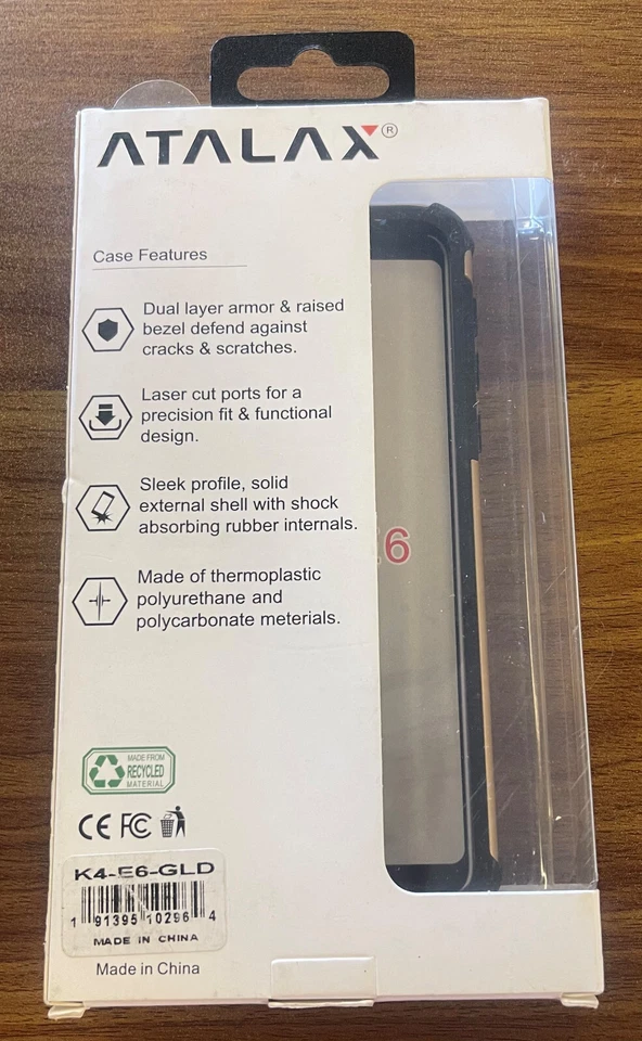 FUNDA PROTECCIÓN SUPERIOR MOTO E6 DORADA Foto 2 de 2