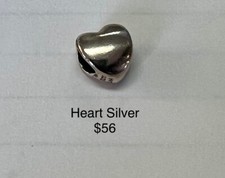 RETIRED RARE TROLLBEADS SILVER HEART BEAD Sterling Silver 925S LAA