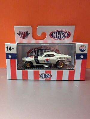 M2 1969 フォード・マスタング NHRA ファニーカー (チェイスカー) Gold Rim Chase Unit ~ 1/64 M2 Machines 1969 Ford Mustang