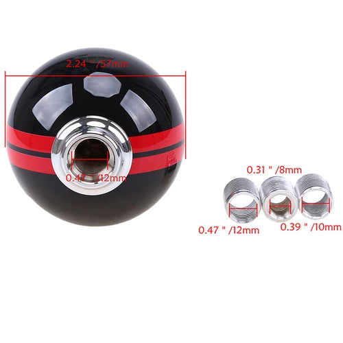 5 Speed Car Gear Shift Knob Shifter Black Ball For Ford Mustang Shelby GT 500 - Picture 3 of 12