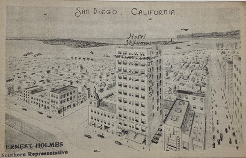 Hotel St James San Diego Ca Earnest Holmes Southern Rep Vintage Postcard Ebay