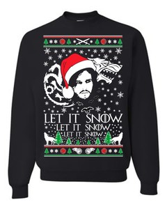 Let-IT-Snow-Jon-Snow-Ugly-Christmas-Sweater-2018-Unisex-Sweatshirt