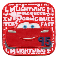 Disney Cars Lightning Mcqueen Worte Bestickt Applikation Flicken