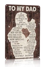 Funny To My Dad Gifts Always Be My Hero Dad Sign From Daughter Perfect Brown