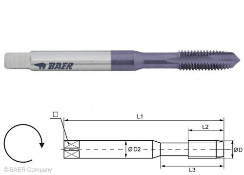 Universal Gewindebohrer BAER UNiTap M2 - M12 Maschinengewindebohrer Sackloch - Bild 2 von 23