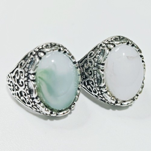 Venta al por mayor 20 piezas Retro Mixto Incrustaciones Piedra Ovalada Aleación Zinc Anillo Hombre - Imagen 1 de 6