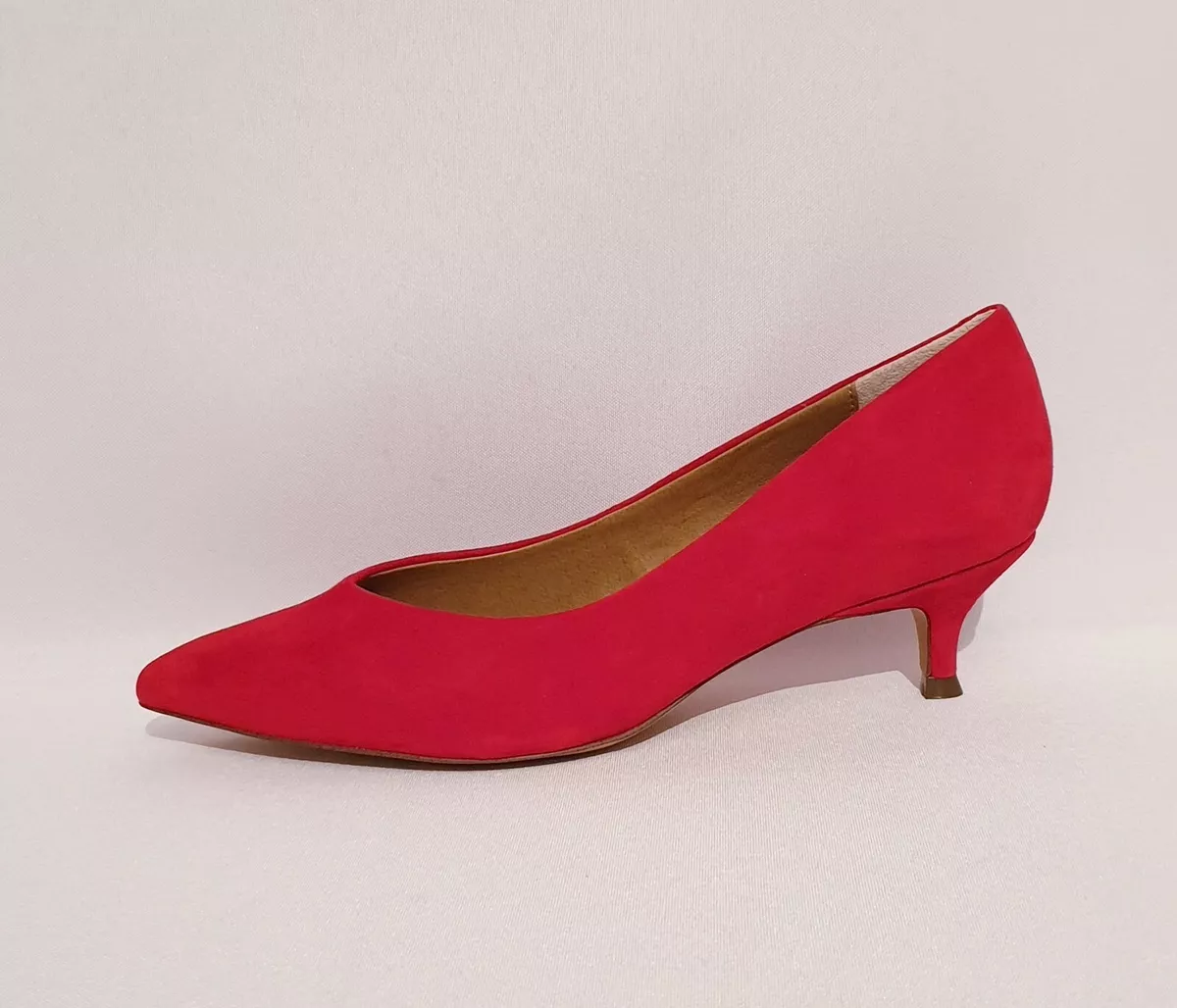 Red kitten heels best sale uk