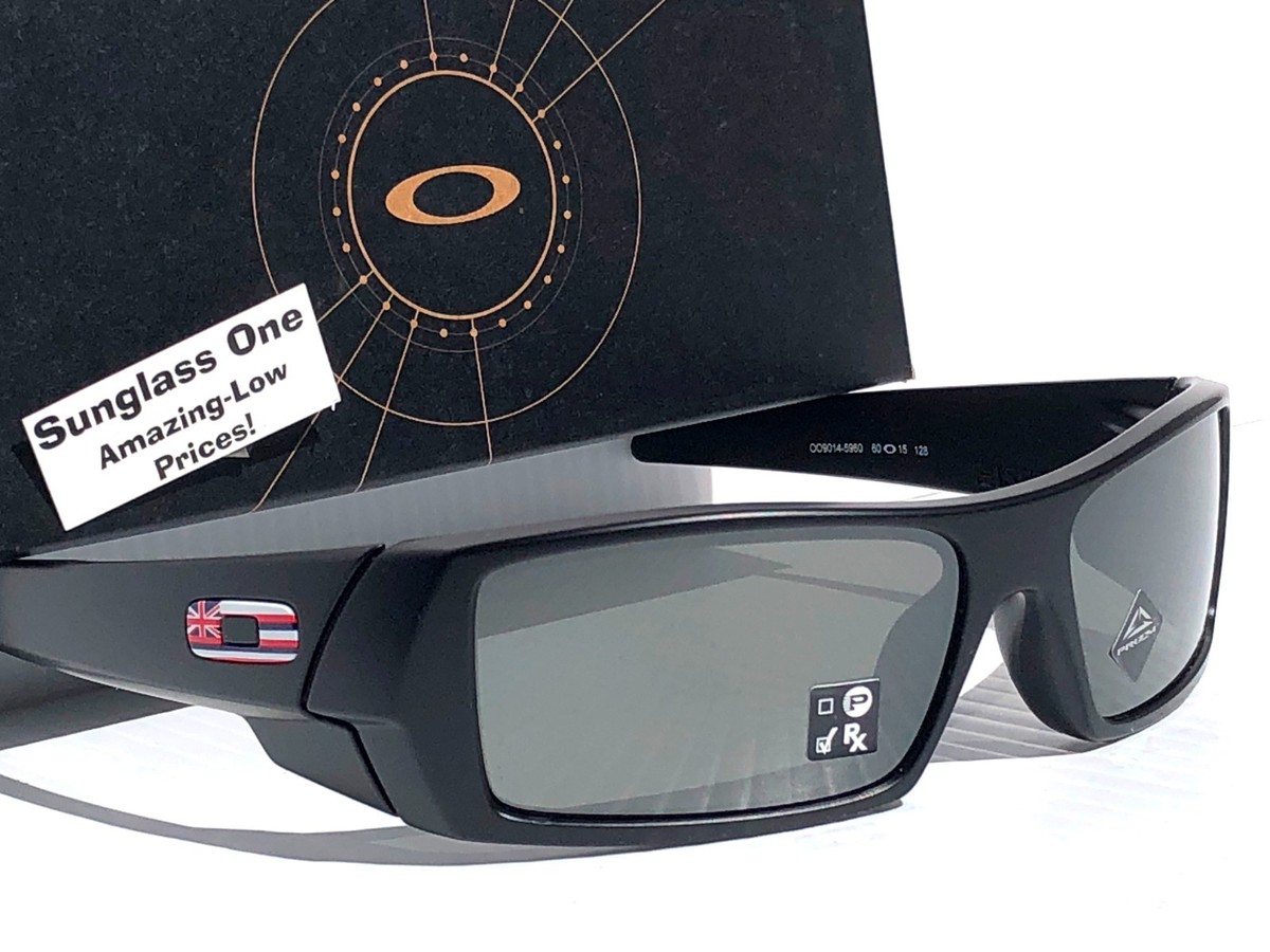 NEW Oakley GASCAN Matte Black Hawaii Flag Icon PRIZM Black Lens