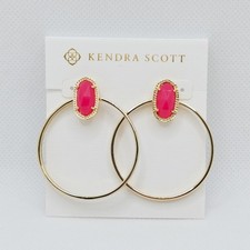 Kendra Scott Mayra Gold Hoop Earrings In Azal...