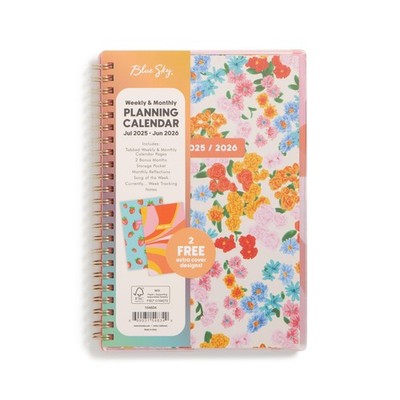 Blue Sky 2025-2026 Weekly and Monthly Academic Year Planner Calendar, July 20...