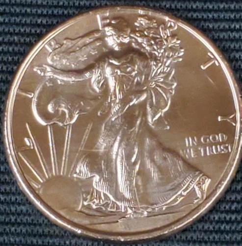 1 oz  Bullion Walking Liberty Eagle Round  999 pure fine mint copper coin