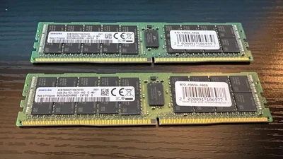 (2) Samsung 64GB DDR4-2933 ECC RDIMM PC4-2933Y M393A8G40MB2-CVF Server Memory - Image 1 of 4