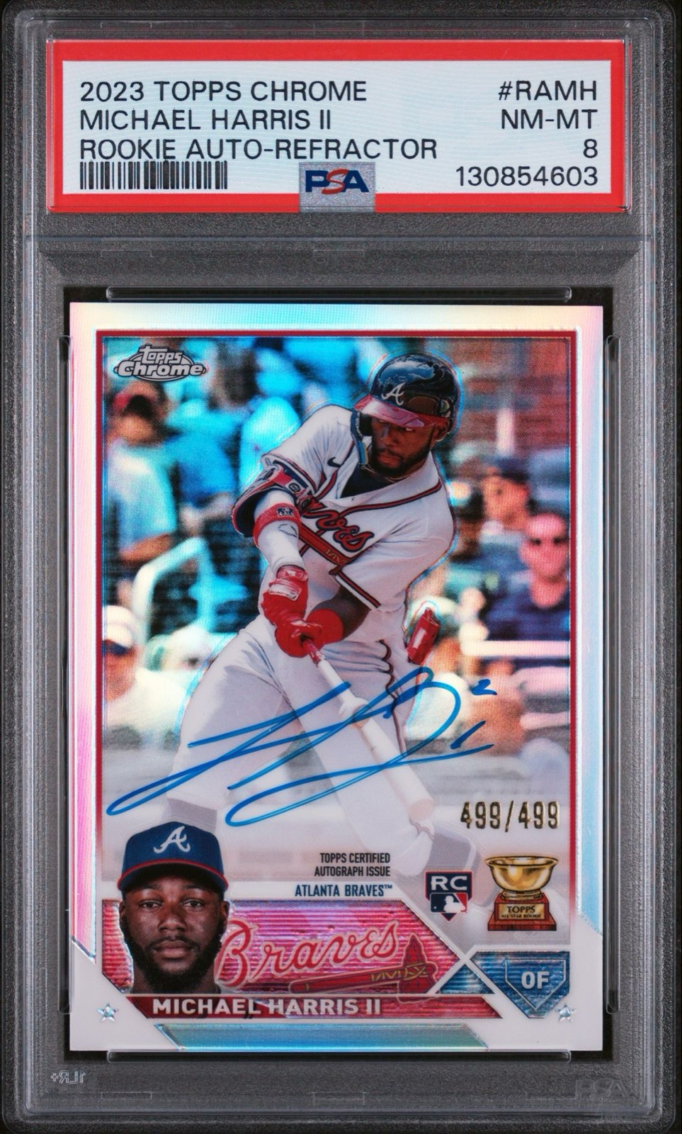 2023 Topps Chrome - Rookie Autographs Michael Harris II #RA-MH Refractor /499 