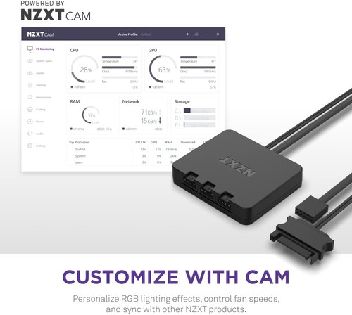 NZXT F140 RGB Duo - 140mm Dual-Sided RGB Fan – 20 Individually Addressable LEDs - 第 8/8 張圖片