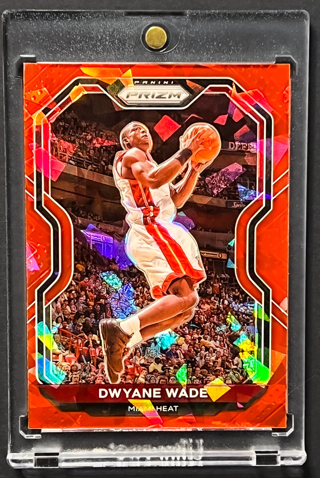 Dwyane Wade Red Ice Holo Refractor Color Match Miami Heat HOF