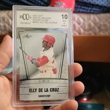 sports card Leaf 2023 Elly De La Cruz Rookie Silver RS-01 BCCG 10