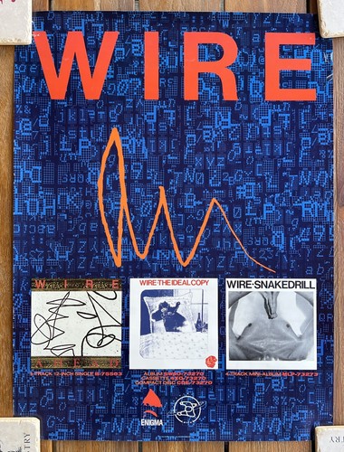WIRE Rare Mute/Enigma Store Promo Poster Ahead, Ideal Copy, Snakedrill 18x24 VGC - Picture 2 of 7