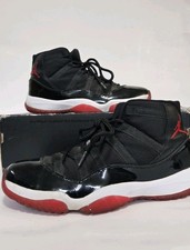 Nike Jordan 11 Shoes Mens Size 10.5 Retro Bred 2012 Basketball Black Red