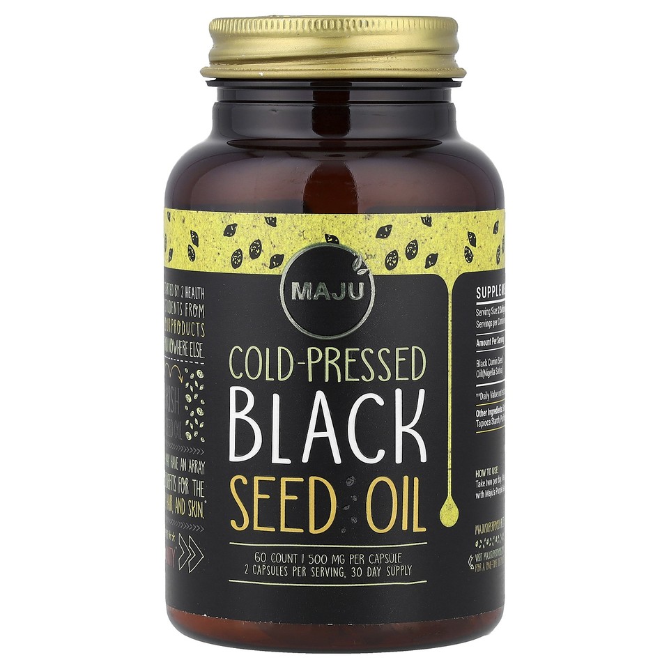 Cold-Pressed Black Seed Oil, 60 Capsules (500 mg per Capsule)