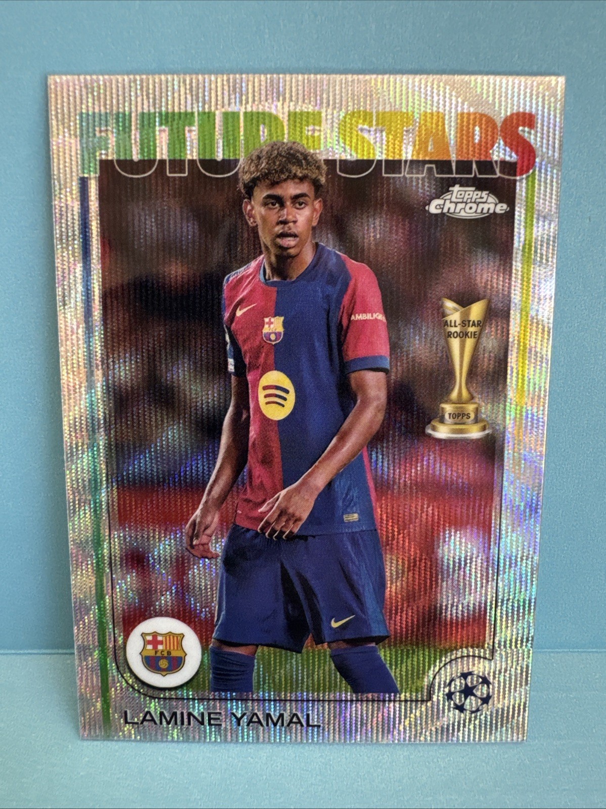 2024-25 Topps Chrome Uefa Club - Future Stars Lamine Yamal #27 Wave Refractor