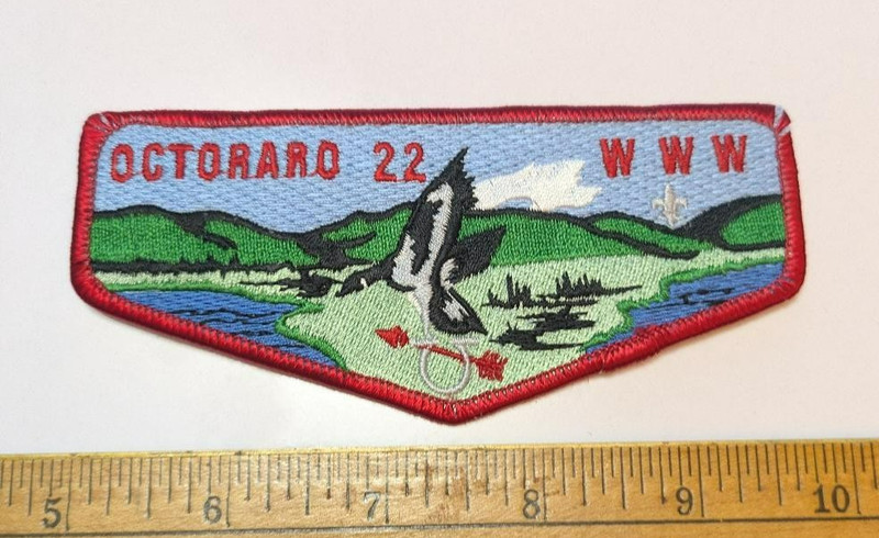 Octoraro Lodge 22 S-102 OA Grey FDL & Horsesshoe Flap BSA New