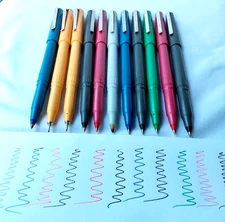 Japanese & American Vintage Pentel Ballpoint Pen- Stinger - Assorted Lot of 11 W