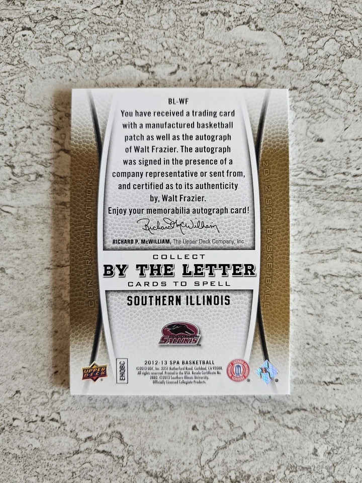 2012-13 SP Authentic By the Letter Signatures Walt Frazier Auto 20/25 HOF - Image 3 of 3