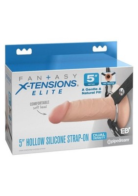 Fantasy X-Tensions Elite Dual Density Hollow Strap-On 5in - Vanilla