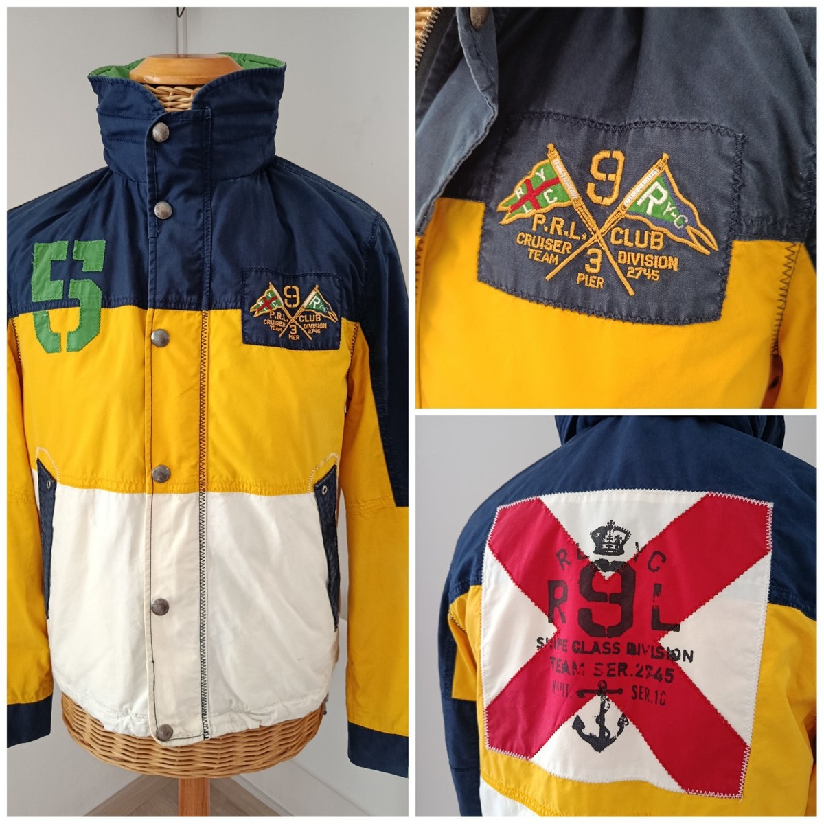 Polo Ralph Lauren Rare Yacht Club Colorblock PRL Windbreaker