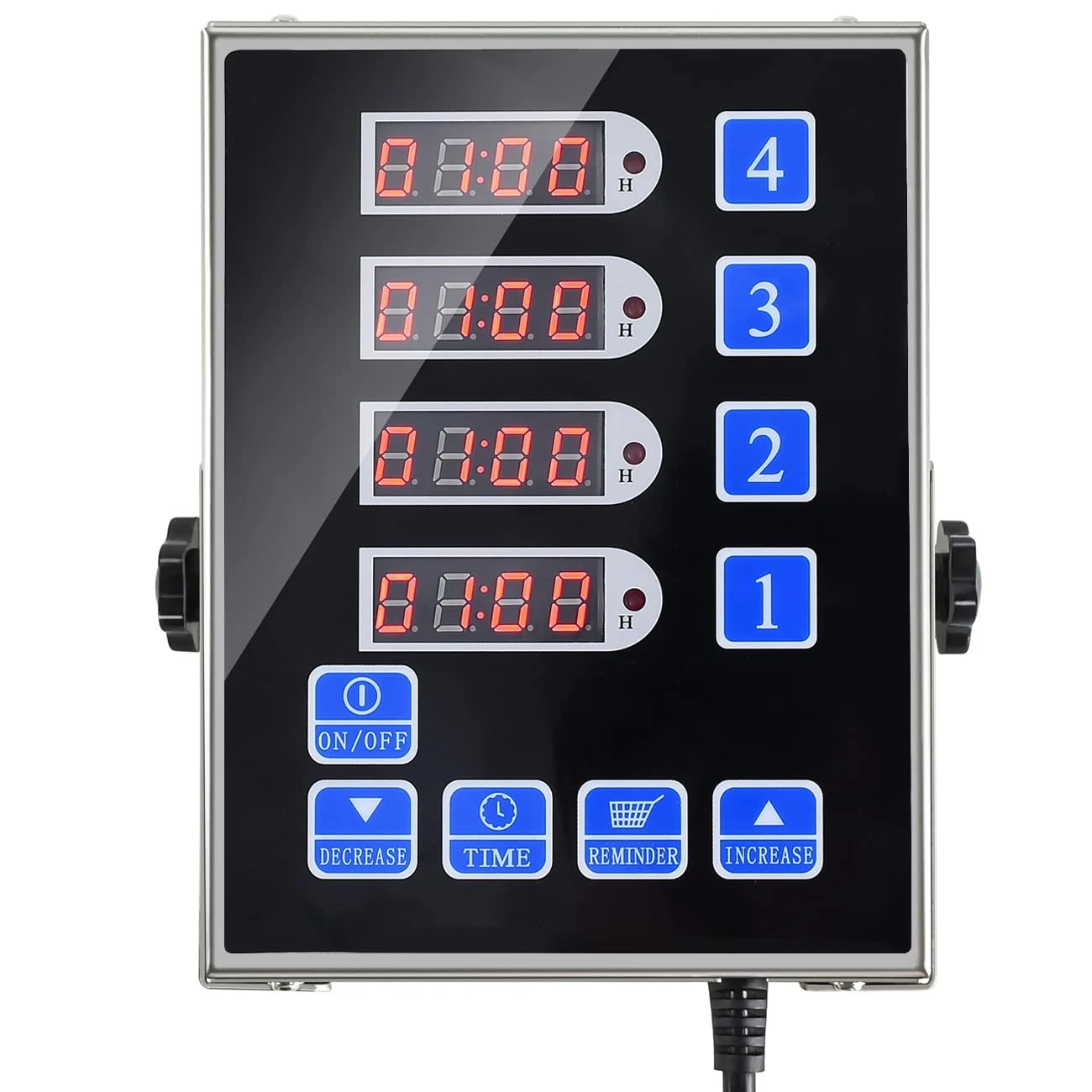 Precision Kitchen Timers for Cooking – 4 Channel Commercial Kitchen Timer Res...