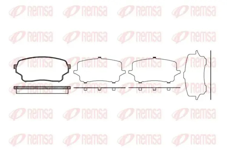 Brake pads Front Axle 1166.01 REMSA for SUZUKI GRAND VITARA I GRAND VITARA II